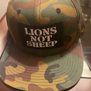 LIONS NOT SHEEP CAMO SNAPBACK